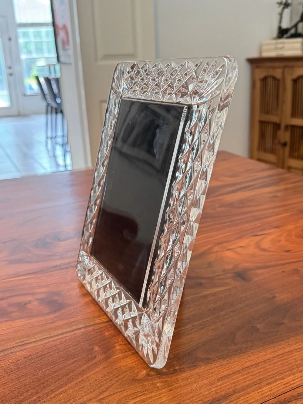 Waterford Crystal Westover Picture Frame 5x7 Photo Retired Signed Standing VTG